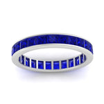 Load image into Gallery viewer, princess-cut-women_s-sapphire-eternity-wedding-band-ring-in-white-gold-FDEWB160PRBGSABLANGLE5-4.00CT-NL-WG.jpg?v=1766128422