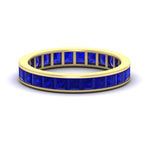Load image into Gallery viewer, princess-cut-women_s-sapphire-eternity-wedding-band-ring-in-yellow-gold-FDEWB160PRBGSABL-4.00CT-NL-YG.jpg?v=1766128423