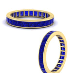 Load image into Gallery viewer, princess-cut-women_s-sapphire-eternity-wedding-band-ring-in-yellow-gold-FDEWB160PRBGSABLANGLE3-4.00CT-NL-YG.jpg?v=1766128423