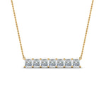 Load image into Gallery viewer, fdpd8420/princess-cut-diamond-horizontal-bar-pendant-in-fdpd8420-fancy-nl-yg
