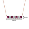 Load image into Gallery viewer, princess-diamond-horizontal-bar-pendant-with-pink-sapphire-in-FDPD8420GSADRPI-NL-RG