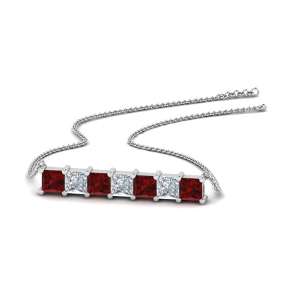 Modern-princess-diamond-horizontal-bar-pendant-in-14K-white-gold-FDPD8420