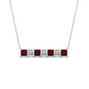 Load image into Gallery viewer, princess-diamond-horizontal-bar-pendant-with-ruby-in--FDPD8420GRUDR-NL-WG
