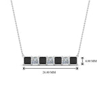 Load image into Gallery viewer, princess-horizontal-bar-pendant-with-black-diamond-in--FDPD8420GBLACK-NL-WG