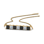 Load image into Gallery viewer, princess-horizontal-bar-pendant-with-black-diamond-in--FDPD8420GBLACK-NL-YG