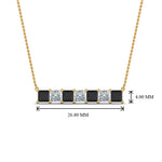 Load image into Gallery viewer, princess-horizontal-bar-pendant-with-black-diamond-in--FDPD8420GBLACK-NL-YG