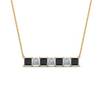 Load image into Gallery viewer, princess-horizontal-bar-pendant-with-black-diamond-in--FDPD8420GBLACK-NL-YG