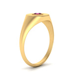 Load image into Gallery viewer, Single Diamond Signet Ring