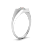 Load image into Gallery viewer, Single Diamond Signet Ring