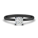 Load image into Gallery viewer, Princess Cut Tulip Solitaire Engagement Ring