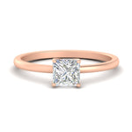 Load image into Gallery viewer, Princess Cut Tulip Solitaire Engagement Ring