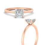 Load image into Gallery viewer, Princess Cut Tulip Solitaire Engagement Ring