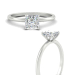 Load image into Gallery viewer, Princess Cut Tulip Solitaire Engagement Ring