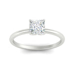 Load image into Gallery viewer, Princess Cut Tulip Solitaire Engagement Ring