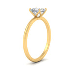 Load image into Gallery viewer, Princess Cut Tulip Solitaire Engagement Ring