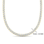 Load image into Gallery viewer, prong-set-20.50-carat-tennis-diamond-necklace-in-FDNK11334-(0.20CT)ANGLE1-NL-YG