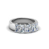 Load image into Gallery viewer, radiant-cut-5-stone-anniversary-band-1-carat-in-platinum-FD8008RABHAND-1CT-NL-WG.jpg