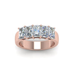 Load image into Gallery viewer, radiant-5-stone-anniversary-band-1-carat-in-rose-gold-FD8008RABHAND-1CT-NL-RG.jpg