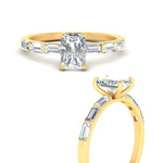 Load image into Gallery viewer, Baguette Thin Band Radiant Cut Engagement Ring