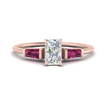 Load image into Gallery viewer, radiant-cut-bar-baguette-3-stone-pink-sapphire-engagement-ring-in-FDENS100RARGSADRPI-NL-RG