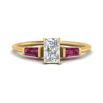 Load image into Gallery viewer, radiant-cut-bar-baguette-3-stone-pink-sapphire-engagement-ring-in-FDENS100RARGSADRPI-NL-YG