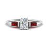 Load image into Gallery viewer, radiant-cut-bar-baguette-3-stone-ruby-engagement-ring-in-white-gold-FDENS100RARGRUDR-NL-WG