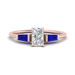 Load image into Gallery viewer, radiant-cut-bar-baguette-3-stone-sapphire-engagement-ring-in-FDENS100RARGSABL-NL-RG