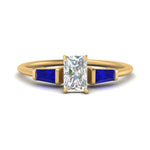Load image into Gallery viewer, radiant-cut-bar-baguette-3-stone-sapphire-engagement-ring-in-FDENS100RARGSABL-NL-YG