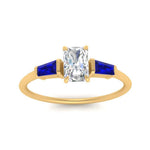Load image into Gallery viewer, radiant-cut-bar-baguette-3-stone-sapphire-engagement-ring-in-FDENS100RARGSABL-NL-YG