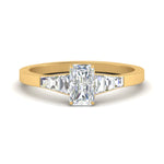 Load image into Gallery viewer, radiant-cut-diamond-ring-with-tapered-baguettes-in-FD10590RARANGLE3-NL-YG