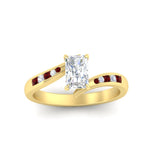 Load image into Gallery viewer, radiant-cut-diamond-swirl-channel-set-ruby-wedding-ring-in-yellow-gold-FDENS4028RARGRUDRANGLE5-NL-YG_2b8541a0-d8e0-43c3-ba84-9251a7c76090.jpg?v=1754996209