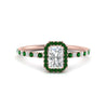 Load image into Gallery viewer, radiant-cut-emerald-halo-petite-engagement-ring-in-rose-gold-FD8523RARGEMGRANGLE3-NL-RG