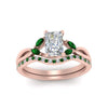 Load image into Gallery viewer, radiant-cut-engagement-ring-with-emerald-band-in-rose-gold-FD8300RAB3GEMGR-NL-RG.jpg