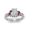 Load image into Gallery viewer, radiant-cut-engagement-ring-with-ruby-band-in-white-gold-FD8300RAB3GRUDR-NL-WG.jpg
