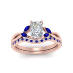 Load image into Gallery viewer, radiant-cut-engagement-ring-with-sapphire-band-in-rose-gold-FD8300RAB3GSABL-NL-RG.jpg