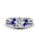 Load image into Gallery viewer, radiant-cut-engagement-ring-with-sapphire-band-in-white-gold-FD8300RAB3GSABL-NL-WG.jpg