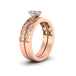 Load image into Gallery viewer, radiant-cut-filigree-single-stone-diamond-wedding-ring-set-in-rose-gold-FDENS3289RAANGLE2-NL-RG.jpg?v=1763371084
