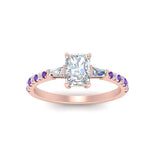 Load image into Gallery viewer, Delicate Antique Pave Radiant Cut Diamond Ring
