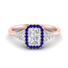 Load image into Gallery viewer, radiant-cut-halo-cluster-accent-sapphire-engagement-ring-in-rose-gold-FD10512RARGSABL-NL-RG_89af9500-0787-4b22-a397-e7456a230dff.jpg?v=1770117394