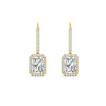 Load image into Gallery viewer, radiant-cut-halo-diamond-lever-back-earrings-2-carat-in-yellow-gold-FD-EAR11235RAANGLE2-2.00CT-NL-YG