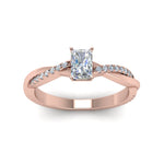 Load image into Gallery viewer, radiant-cut-infinity-twist-diamond-engagement-ring-in-rose-gold-FD8253RARHAND-NL-RG