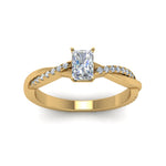 Load image into Gallery viewer, radiant-cut-infinity-twist-diamond-engagement-ring-in-yellow-gold-FD8253RARHAND-NL-YG