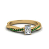 Load image into Gallery viewer, radiant-cut-infinity-twist-diamond-engagement-ring-with-emerald-in-14K-yellow-gold-FD8253RARGEMGR-NL-YG