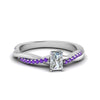 Load image into Gallery viewer, radiant-cut-infinity-twist-diamond-engagement-ring-with-violac-topaz-in-14K-white-gold-FD8253RARGVITO-NL-WG