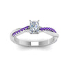 Load image into Gallery viewer, radiant-cut-infinity-twist-diamond-engagement-ring-with-violac-topaz-in-14K-white-gold-FD8253RARGVITO-NL-WG