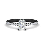 Load image into Gallery viewer, radiant-cut-pave-underhalo-engagement-ring-in-black-gold-FDENR11490RAR-NL-BG.jpg?v=1761729762