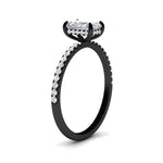 Load image into Gallery viewer, radiant-cut-pave-underhalo-engagement-ring-in-black-gold-FDENR11490RARANGLE2-NL-BG.jpg?v=1761729762