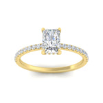 Load image into Gallery viewer, radiant-cut-pave-underhalo-engagement-ring-in-yellow-gold-FDENR11490RARANGLE5-NL-YG.jpg?v=1761729762