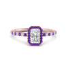 Load image into Gallery viewer, radiant-cut-purple-topaz-halo-petite-engagement-ring-in-rose-gold-FD8523RARGVITOANGLE3-NL-RG