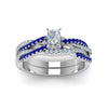 Load image into Gallery viewer, radiant-cut-simple-diamond-twisted-vine-bridal-ring-sets-with-blue-sapphire-in-950-Platinum-FD8233RAGSABL-NL-WG